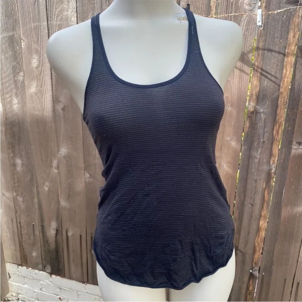 Lululemon Cool Racer-back in Grey and Black Stripes